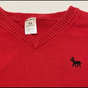 Carter’s 5T boys sweater (red)